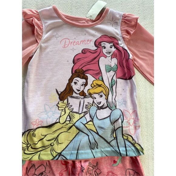 DISNEY PRINCESS GIRLS SIZE 4 “PRINCESS DREAMER” 2-PIECE PAJAMA SET - Picture 2 of 6